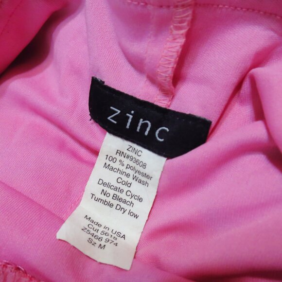 Zinc Strapless Pink Floral Print Dress Tulle Corset Back Flutter Hem M - Picture 14 of 14